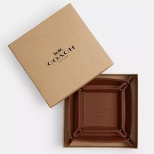 ❤️NEW! Coach Calf Leather Boxed Valet Tray Set Of 2 MSRP$250